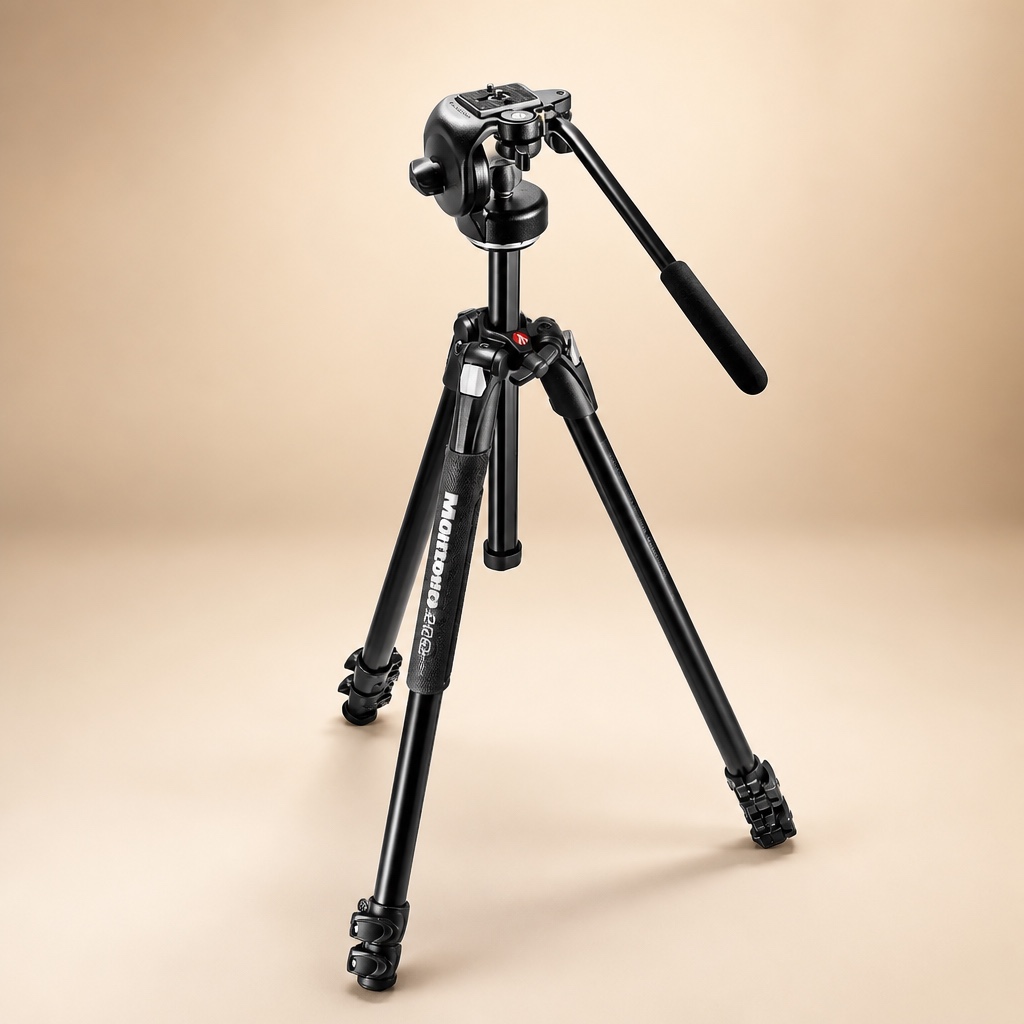 Manfrotto 290 Video Tripod Kit for hire in Noosa — Lightweight aluminium tripod · fluid video head